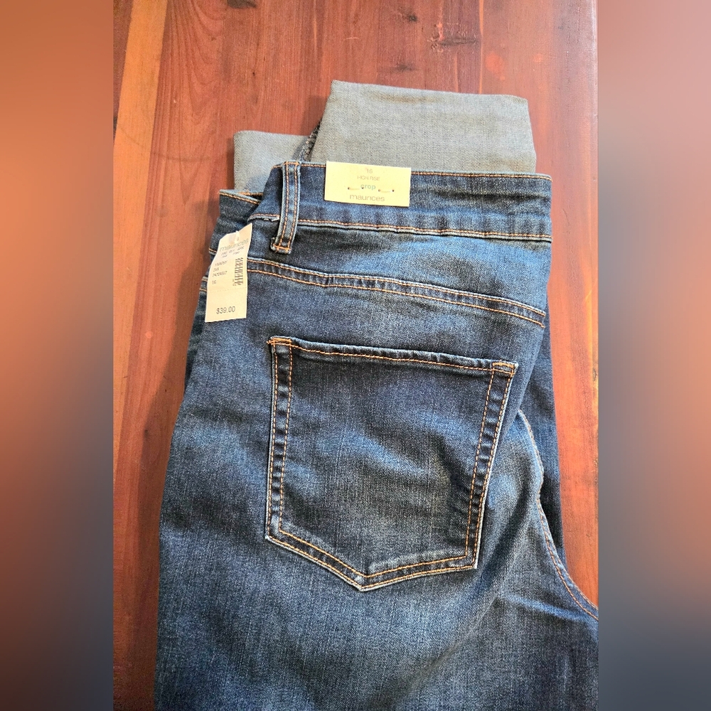Maurices Blue Ankle Cropped Jeans Medium-Dark Wash